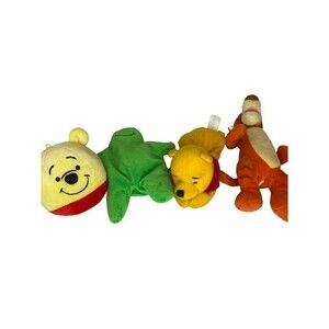 Disney Plush Soft 2 Winnie The Pooh Flubber Tigger Stuffed Kids Toys Lot of 4